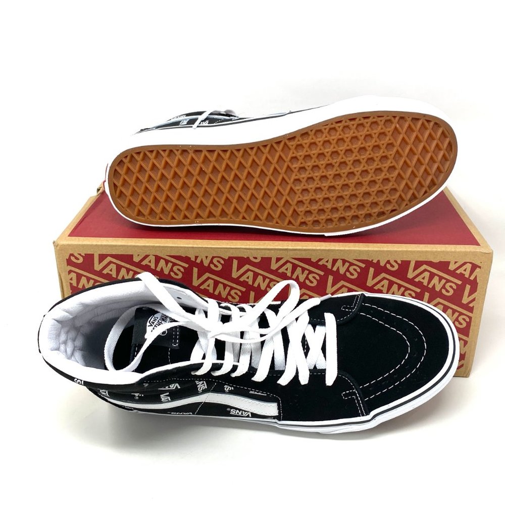 Vans Sk8 Hi Men's Size Canvas High Top Black Skateboarding White VN0A32QGQW7 - Picture 2 of 11